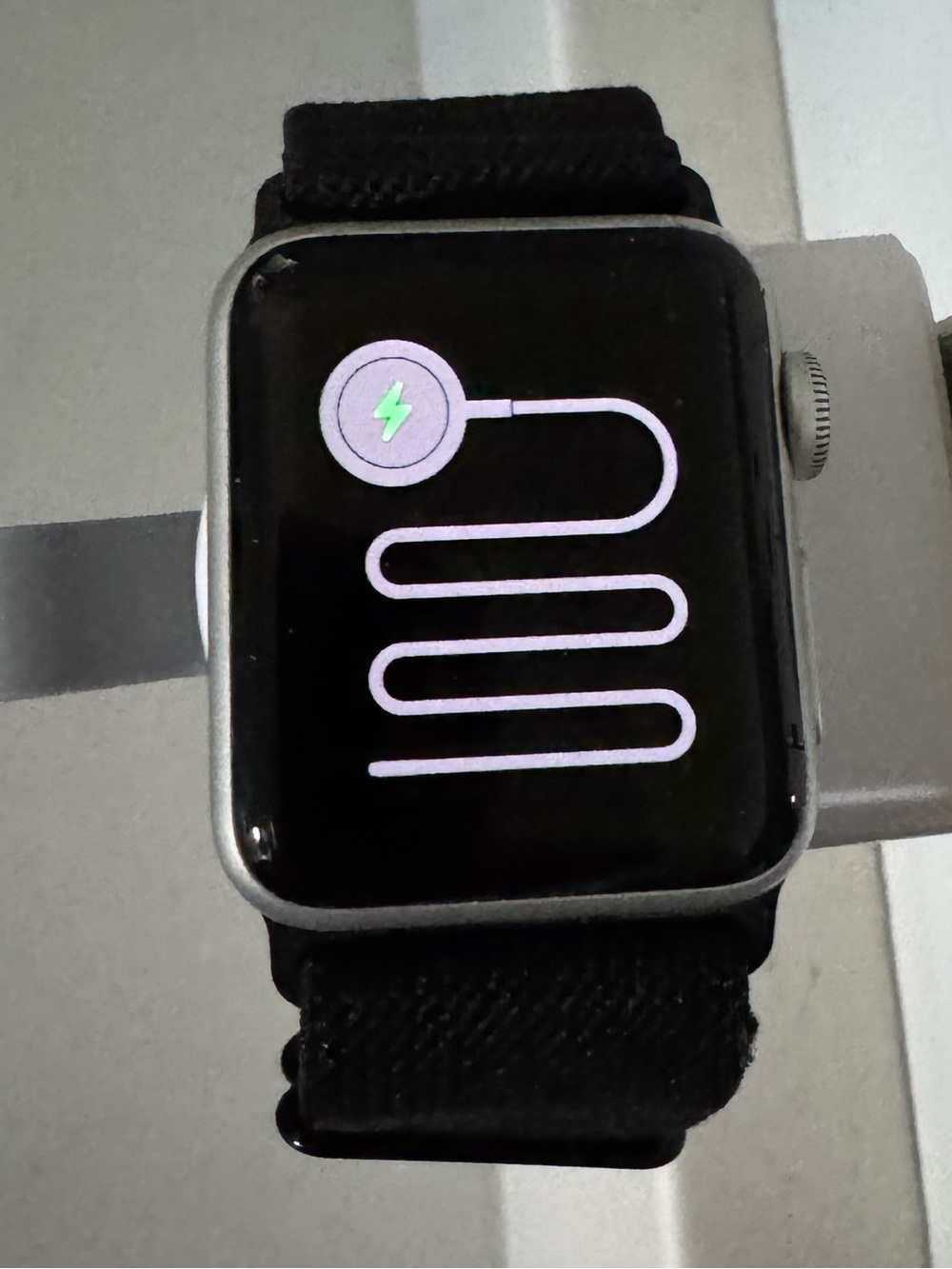 Apple Watch Series 3 38mm with Black Nylon Loopband and Screen Protector
